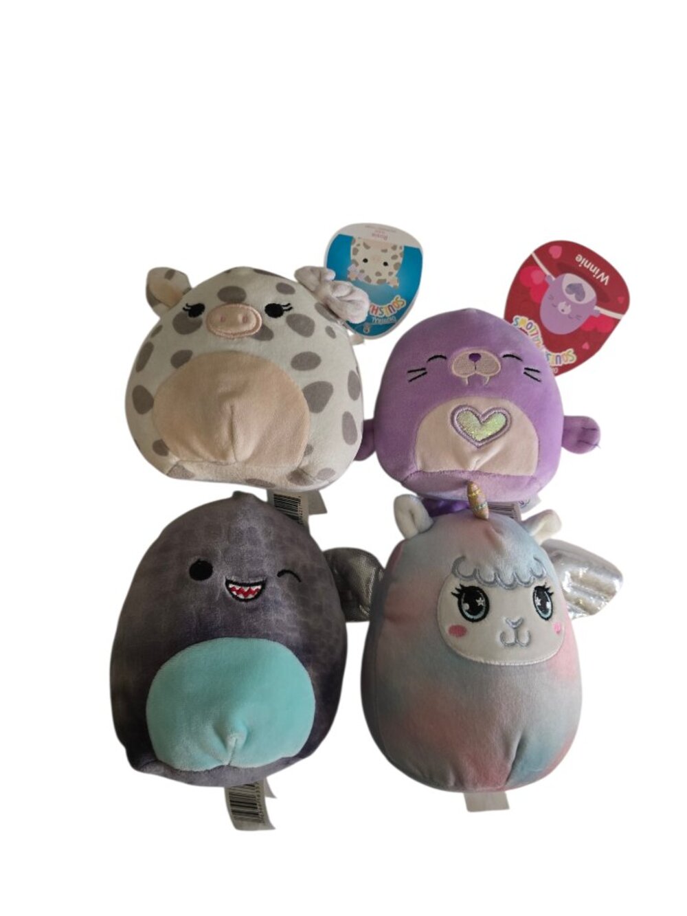 Squishmallow Mini Plush Bundle 4pc 5” Winnie Rosie Winona Chuey